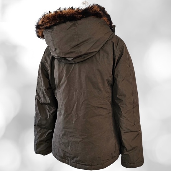 Woman’s Banana Republic Jacket, Small, Olive Green, EUC, Down & Feather Filled. - Picture 2 of 7